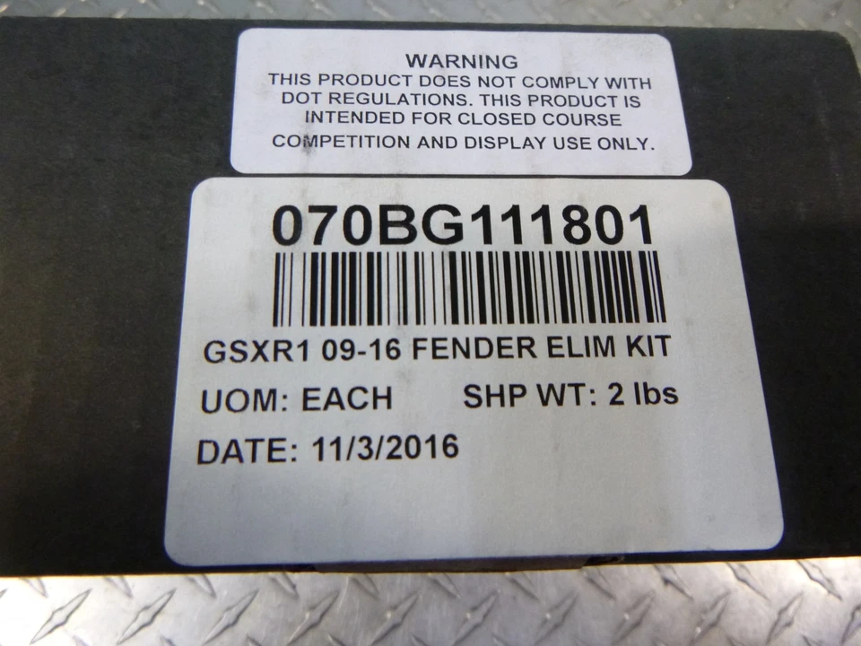 Yoshimura Fender Eliminator Kit 2009 - 2016 Suzuki GSXR 1000 NEW 070BG111801 - Image 3 of 3