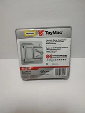 Hubbell Taymac 2 Gang Toggle And GFCI Cover PTC521GY