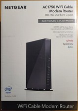 NETGEAR AC1750 WIFI Cable Modem Router C6300 with cables