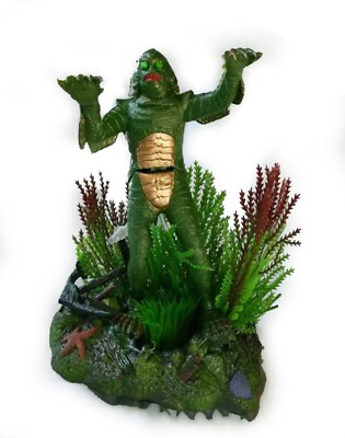 7'' The Creature From Black Lagoon Sea Monster Aquarium Fish Tank Ornament 18cm