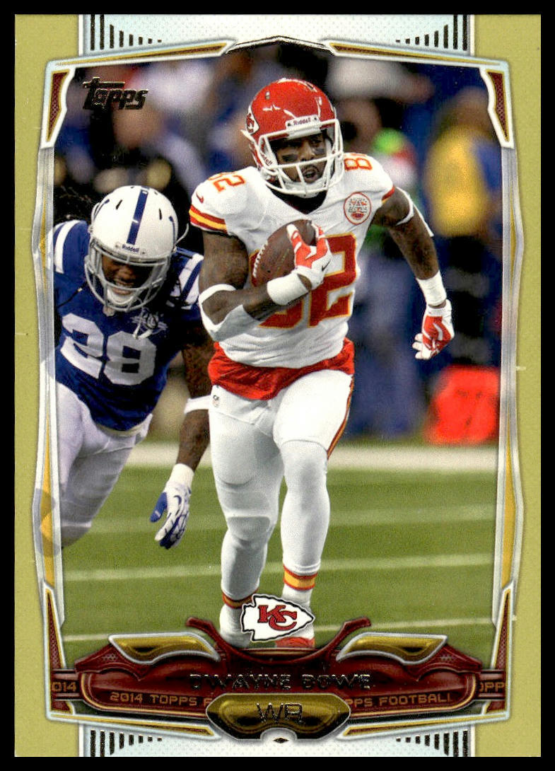 2014 Topps #284 Dwayne Bowe SN Gold #/2014 Kansas City Chiefs