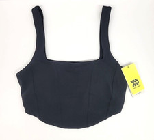 All In Motion Size S Black Light Support Long Line Everday Soft Sports Bra