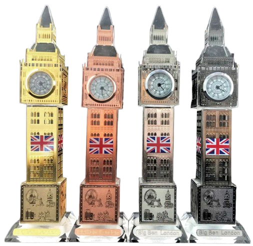 London Big Ben Crystal Clock With LED Lights Souvenirs Home Office