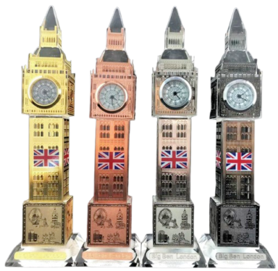 London Big Ben Crystal Clock With LED Lights Souvenirs Home Office