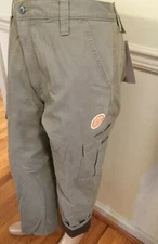 NWT MEN Wrangler Fleece Lined Khaki Tan Cargo Relaxed Fit Tan Pants Phone Pocket