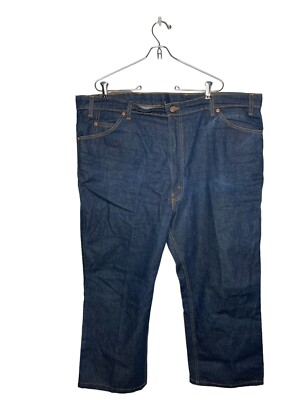 Vintage Levis 517 Orange Tab Denim Flare Jeans Mens 46X30 Made in
