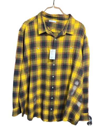 Sonoma Mens Big & Tall Soft Flannel Button-up Long Sleeve Shirt NWT Size 4XB 4X