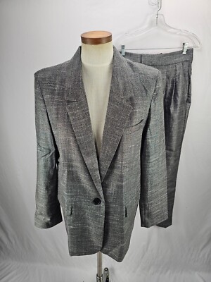 BB Dakota by Steve Madden Women's 2 Piece Silver Pant Suit Jacket S Pants 4 NWT