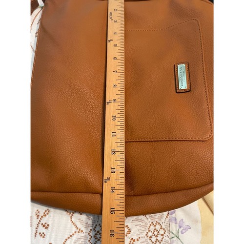 Vintage LONDON FOG New Old Stock NOS Brown Vegan Leather Hobo Shoulder Bag - Picture 12 of 13