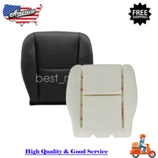 Fit For 07-14 Cadillac Escalade Driver Bottom Leather Seat Cover Black Foam Pad