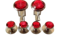 New Cuff links Studs Red Green Blue Black Gold Silver Purple Pink