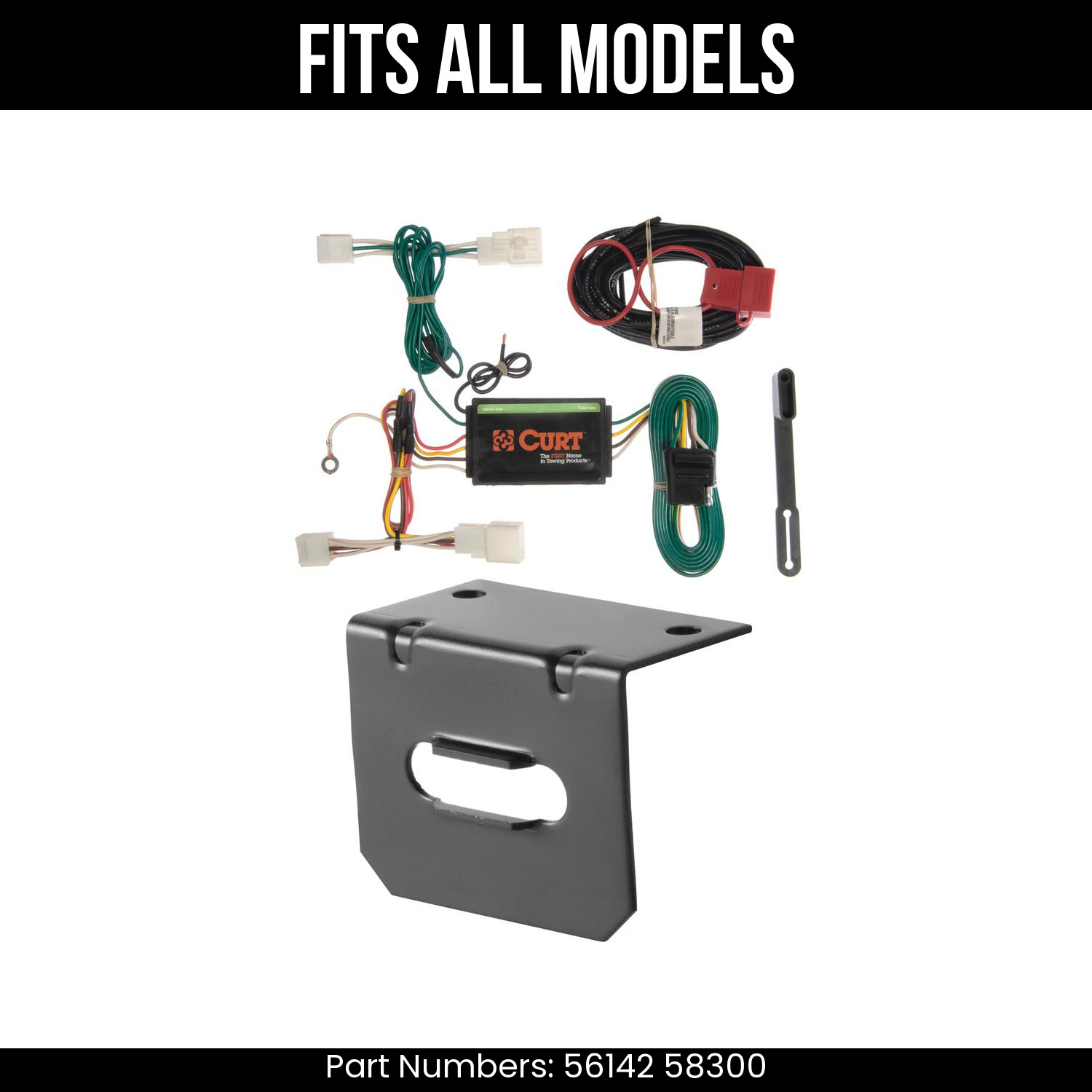 For 10-13 Lexus IS250 4 Pin Trailer Wire Plug & Bracket Fits All Models Curt Kit