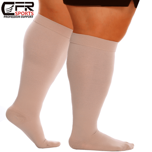 Pair Plus Size Knee High Compression Socks Men Women Medical Stockings S-7XL CFR - Picture 14 of 23