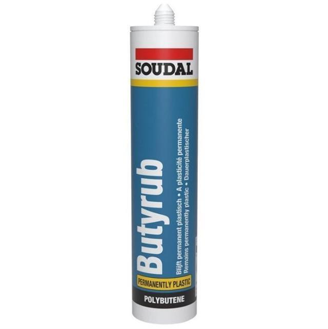 Soudal Silirub High Temperature Silicone Sealant Cartridge - Black 300ml