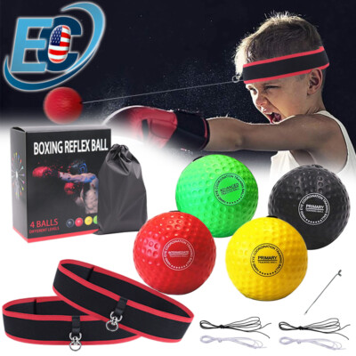 4 Levels Boxing Reflex Ball w/Headband for Reaction Punching Speed Fight Skill