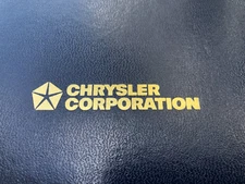 Chrysler Corporation Logo 8.5x11" Certificate Display Folder-1970's/80’s Vintage