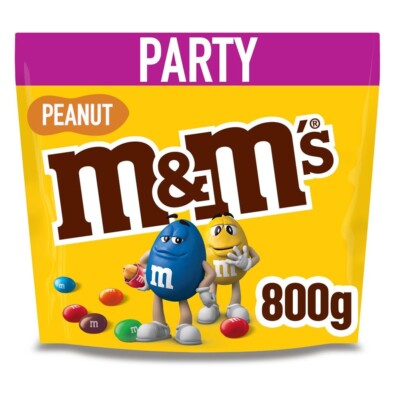 M&M'S Peanut Erdnüsse Milchschokolade Schokolinsen Nüsse Süßwaren Beutel 800g