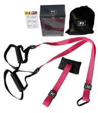 P3 Suspension Trainer Straps - Bodyweight Workout Set Pink 