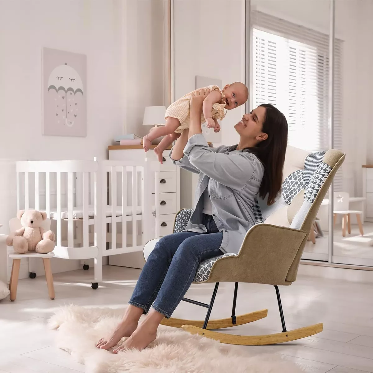Gray nursery rocker cheap