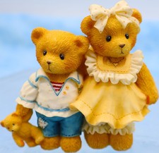 Cherished Teddies Bernard  Bernice 1997 Members Only Figurine Enesco