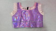 Holographic Spiked Crop Top RARE Cosmic Unico...