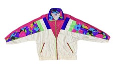 VTG 90 s Pro Spirit Women Medium Workout Windbreaker Jacket 1990 s Color block