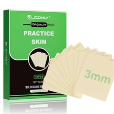 JCONLY Premium Tattoo Practice Skin 3mm Thick Medical Silicone 10PCS Double-Side