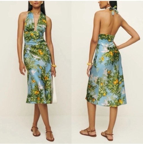 Reformation Millicent Seidenkleid 10 Neckholder Villa Livia - Bild 2 von 8
