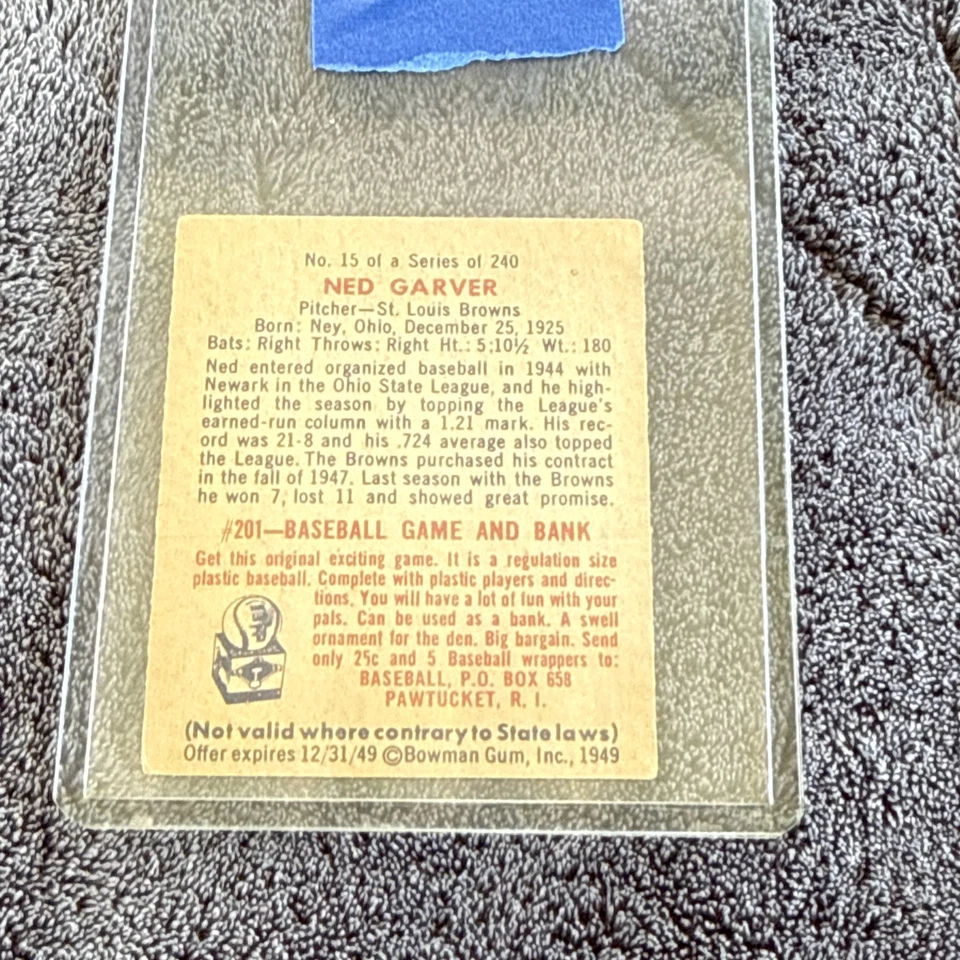 1949 Bowman Set-Break No 15 Нед Гарвер - Изображение 2 из 4