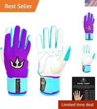 Bomb Squad Batting Gloves -  Goat Skin Leather, Full Wrist Support, Youth & A...