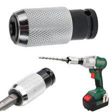 For 1/2" Impact Wrench Adapter to SDS PLUS Shank Drill Chuck Converter Reducer