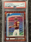 2024 DONRUSS JAYDEN DANIELS OPTIC PREVIEW RED WAVE Rated Rookie PSA 10