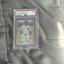 2020 Bowman Mega Box Purple Mojo Refractor /250 Jasson Dominguez PSA 9 MINT 