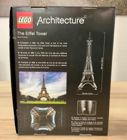 LEGO ARCHITECTURE: The Eiffel Tower (21019) Paris France Complete w Box & Manual
