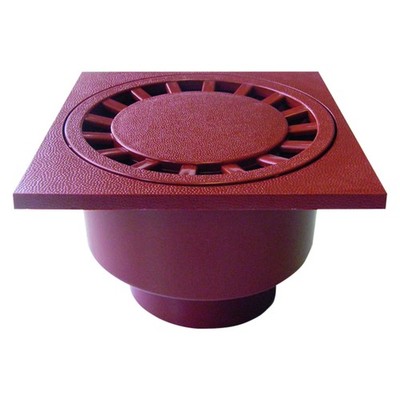 ACO Haus- und Hofablauf Ablauf Bodenablauf terracotta 200 x 200 mm