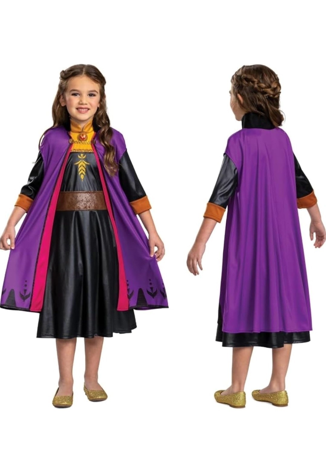 Disney Oficial Clásico Vestido Anna Viaje Congelado, Disfraz Anna Congelada Niños