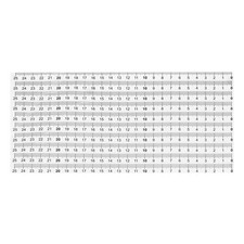 10Pcs Adhesive Ruler 25-0cm Measure Tape Sticker Clear Background Black Text