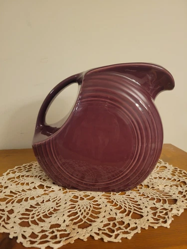Fiestaware Heather Plum Purple Large Disk Pitcher Retired Homer Fiesta 67 Oz