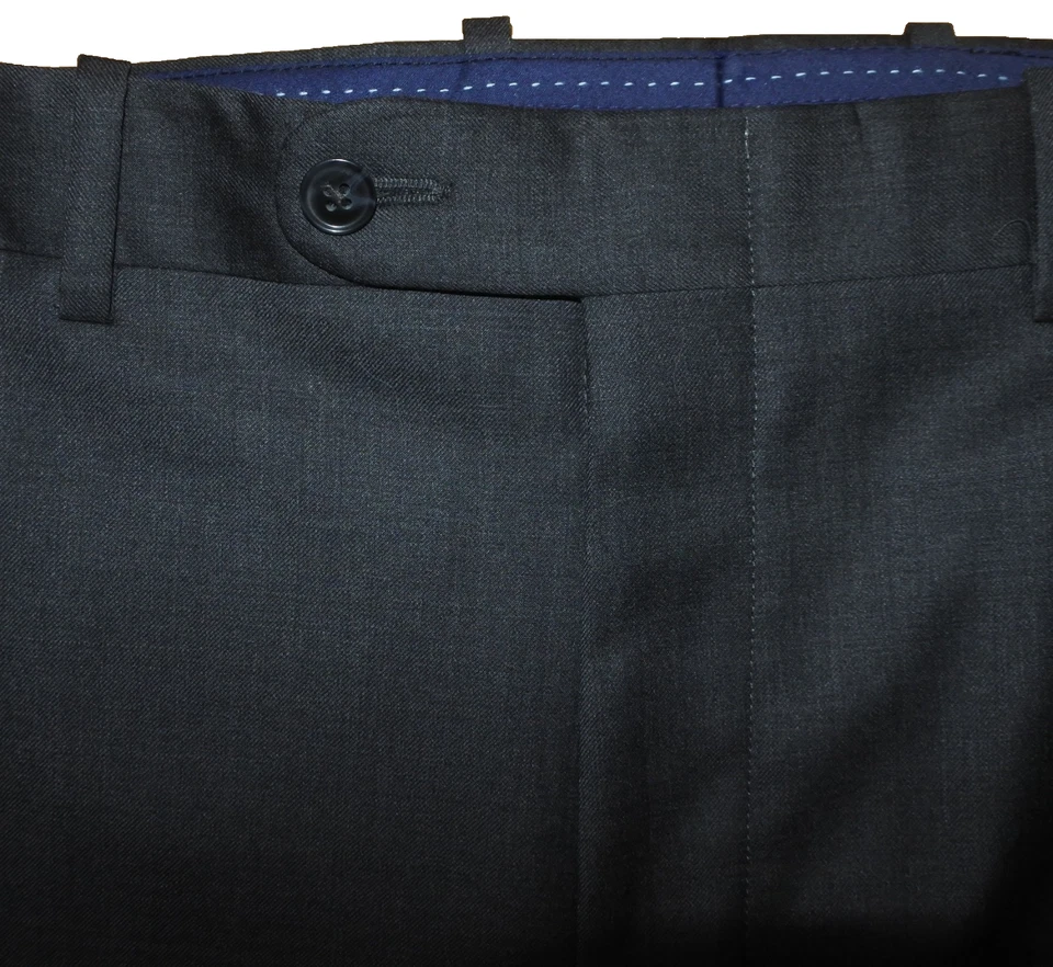 Pantalones de vestir de lana Peter Millar 36 gris carbón 36 sin dobladillo 36 para hombre nuevos sin etiquetas Foto 4 de 4