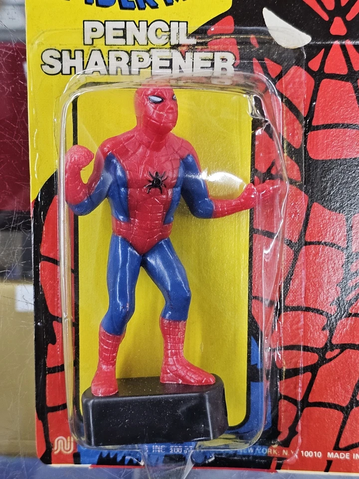 Figura sacapuntas vintage 1980 Nasta The Amazing Spider Man Marvel LEER Foto 2 de 4