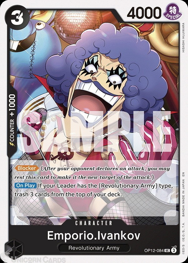 OP12-084 Emporio.Ivankov : Uncommon English One Piece TCG Card : OP12: Legacy of