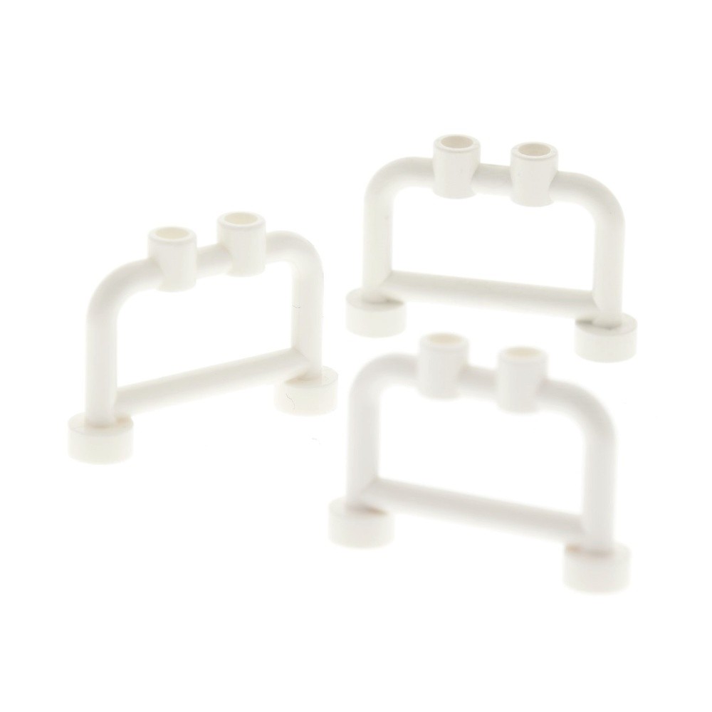 3x Lego Fence 1x4x2 White Gate Fences Barrier Railing 10184 408301 4083