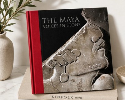 Maya Voices in Stone Villalobos 2016 Hardcover Mayan Art Archaeology Coffee Tank