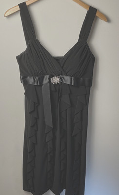Black Sz 10 Cocktail Dress Women Y2K Mini Sparkle Party Scarlett Nite EUC