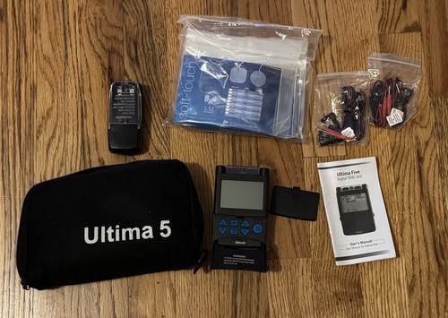 Ultima 5 Digital TENS Unit W/Leads, Electrodes, Manual, Battery Charger & Bag