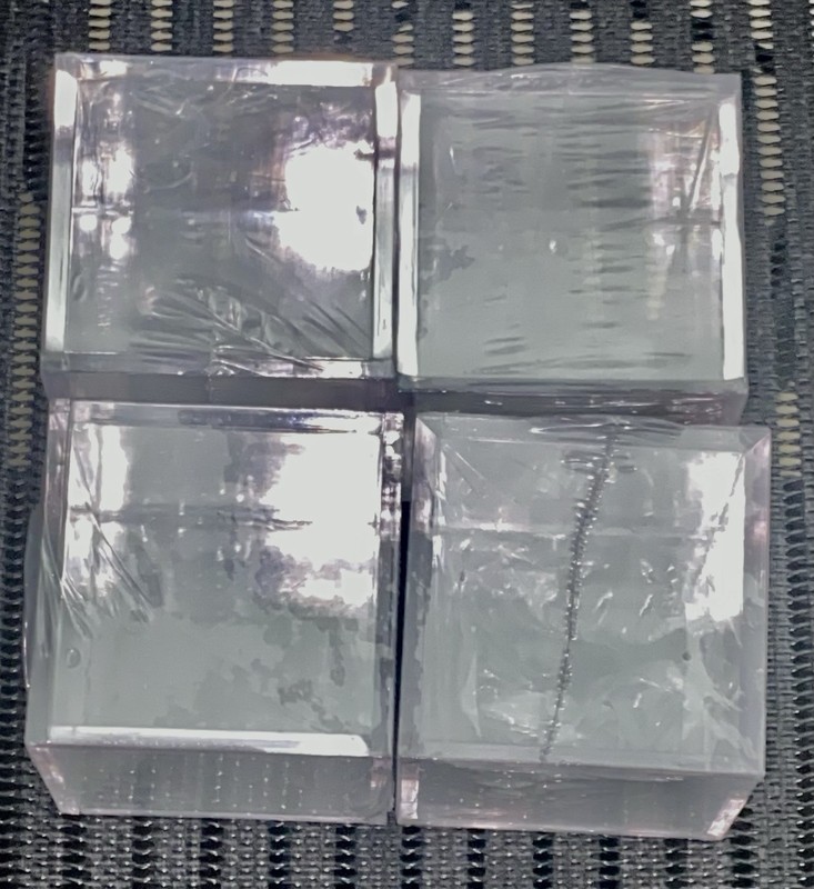 3 - Brand NEW Square Golf Ball Holders - Mini Cube Display Case Clear - Nice