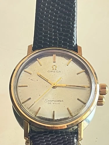 Omega Seamaster De Ville 14k Gold & Stainless Steel Vintage Watch
