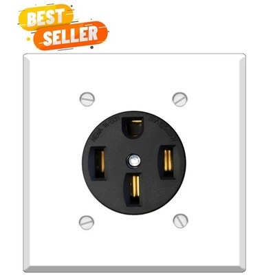50 Amp NEMA 14-50R Metal Receptacle for EV Chargers & RVs    Listed Safety