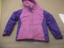 Columbia Size S 7-8 Girls Multicolor Hooded Pockets Zip Activewear Jacket 947