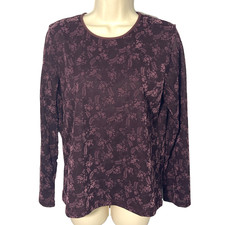 Y2K Plum Velvet Burnout Womens Top Fairy Grunge Dark Romantic Whimsigoth M